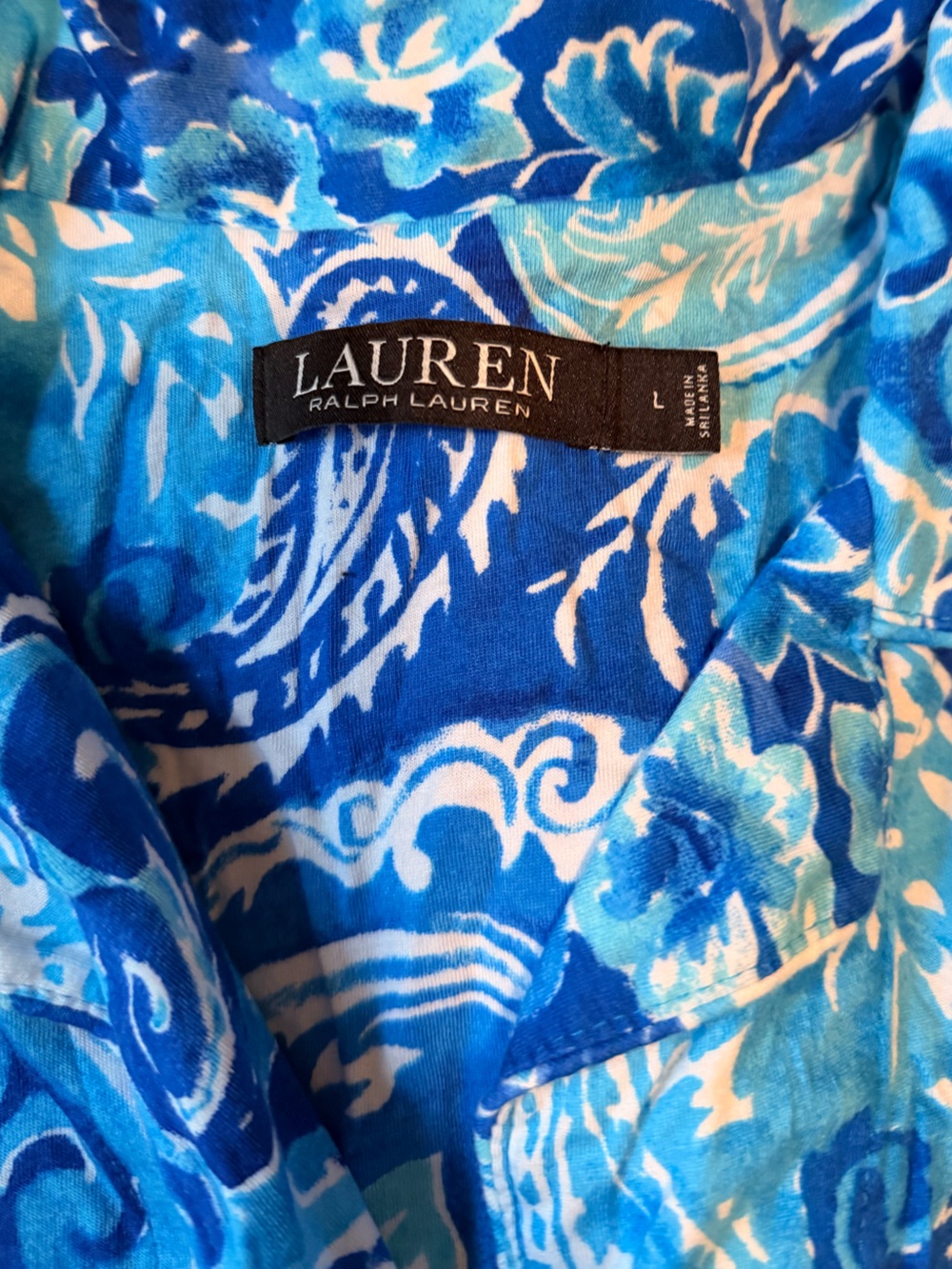 Ralph Lauren Blue Paisley Lounge Set - Picture 2 of 4